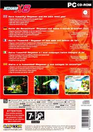 Box back cover for Mega Man X8 on the Microsoft Windows.