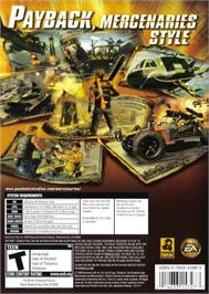 Box back cover for Mercenaries 2 - World in Flames on the Microsoft Windows.