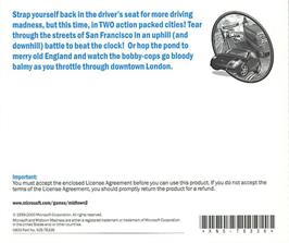 Box back cover for Midtown Madness 2 on the Microsoft Windows.