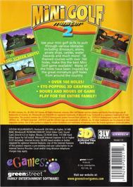Box back cover for Mini Golf Master 2 on the Microsoft Windows.