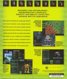 Box back cover for MissionForce - CyberStorm on the Microsoft Windows.