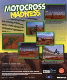 Box back cover for Motocross Madness on the Microsoft Windows.