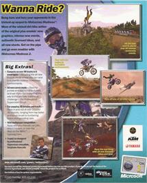 Box back cover for Motocross Madness 2 on the Microsoft Windows.