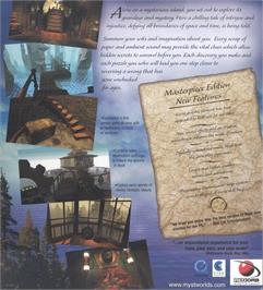 Box back cover for Myst - Masterpiece Edition on the Microsoft Windows.