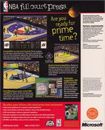 Box back cover for NBA Full Court Press on the Microsoft Windows.
