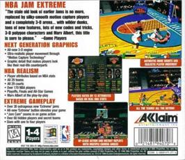 Box back cover for NBA Jam Extreme on the Microsoft Windows.