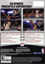 Box back cover for NBA Live 06 on the Microsoft Windows.