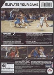 Box back cover for NBA Live 07 on the Microsoft Windows.