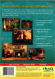 Box back cover for Nancy Drew - Stay Tuned for Danger on the Microsoft Windows.