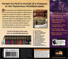 Box back cover for Nancy Drew - Treasure in the Royal Tower on the Microsoft Windows.