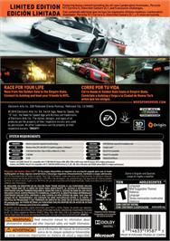 Box back cover for Need For Speed - The Run on the Microsoft Windows.