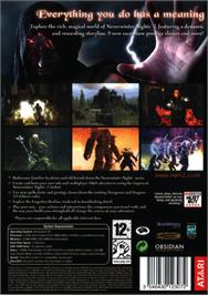 Box back cover for Neverwinter Nights 2 on the Microsoft Windows.