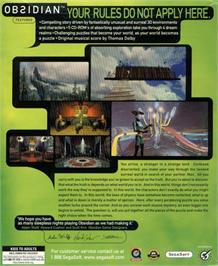 Box back cover for Obsidian on the Microsoft Windows.