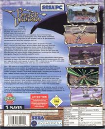 Box back cover for Panzer Dragoon on the Microsoft Windows.