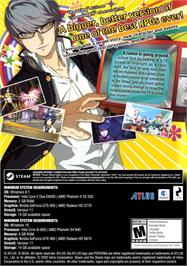 Box back cover for Persona 4 Golden on the Microsoft Windows.