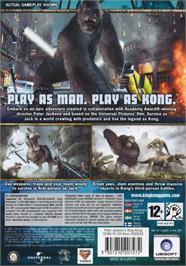 Box back cover for Peter Jackson's King Kong - The Official Game of the Movie on the Microsoft Windows.