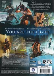 Box back cover for Prince of Persia on the Microsoft Windows.