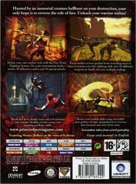 Box back cover for Prince of Persia - Warrior Within on the Microsoft Windows.