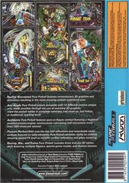 Box back cover for Pure Pinball on the Microsoft Windows.