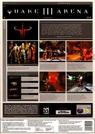 Box back cover for Quake 3 - Arena on the Microsoft Windows.