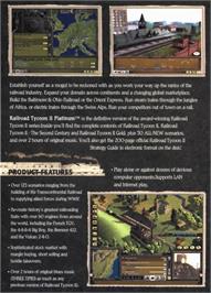 Box back cover for Railroad Tycoon 2 - Platinum on the Microsoft Windows.