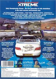 Box back cover for Rally Championship Xtreme on the Microsoft Windows.