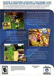 Box back cover for Rayman on the Microsoft Windows.