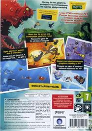 Box back cover for Rayman Origins on the Microsoft Windows.