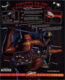 Box back cover for Redneck Rampage on the Microsoft Windows.
