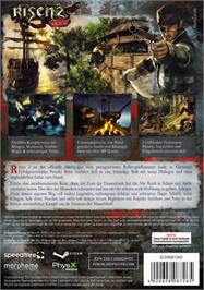 Box back cover for Risen 2 - Dark Waters on the Microsoft Windows.