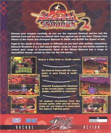 Box back cover for Samurai Shodown 2 on the Microsoft Windows.