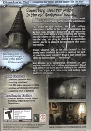 Box back cover for Scratches - Director's Cut on the Microsoft Windows.