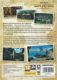 Box back cover for Secret Files - Sam Peters on the Microsoft Windows.
