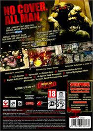 Box back cover for Serious Sam 3 - BFE (Deluxe Edition) on the Microsoft Windows.