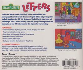 Box back cover for Sesame Street - Letters on the Microsoft Windows.