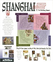 Box back cover for Shanghai - Great Moments on the Microsoft Windows.