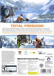 Box back cover for Shaun White Snowboarding on the Microsoft Windows.