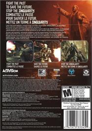 Box back cover for Singularity on the Microsoft Windows.