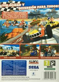 Box back cover for Sonic & SEGA All-Stars Racing on the Microsoft Windows.