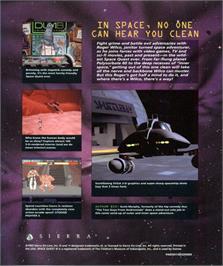 Box back cover for Space Quest 6 - Roger Wilco in the Spinal Frontier on the Microsoft Windows.