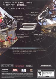 Box back cover for Spider-Man 3 on the Microsoft Windows.