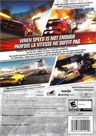 Box back cover for Split/Second on the Microsoft Windows.