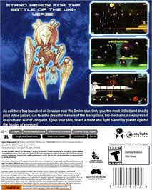 Box back cover for Super Hydorah on the Microsoft Windows.