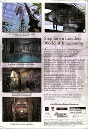 Box back cover for Syberia on the Microsoft Windows.
