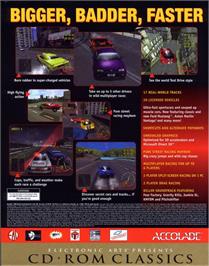Box back cover for Test Drive 5 on the Microsoft Windows.