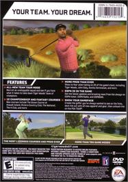 Box back cover for Tiger Woods PGA Tour 07 on the Microsoft Windows.