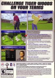 Box back cover for Tiger Woods PGA Tour 2005 on the Microsoft Windows.