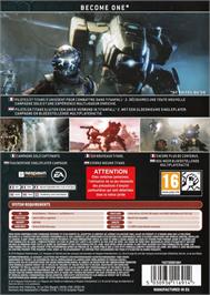 Box back cover for Titanfall 2 on the Microsoft Windows.