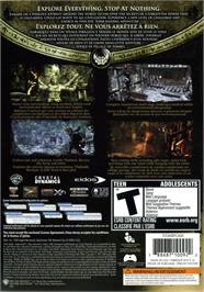 Box back cover for Tomb Raider - Underworld on the Microsoft Windows.