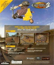 Box back cover for Tony Hawk's Pro Skater 2 on the Microsoft Windows.